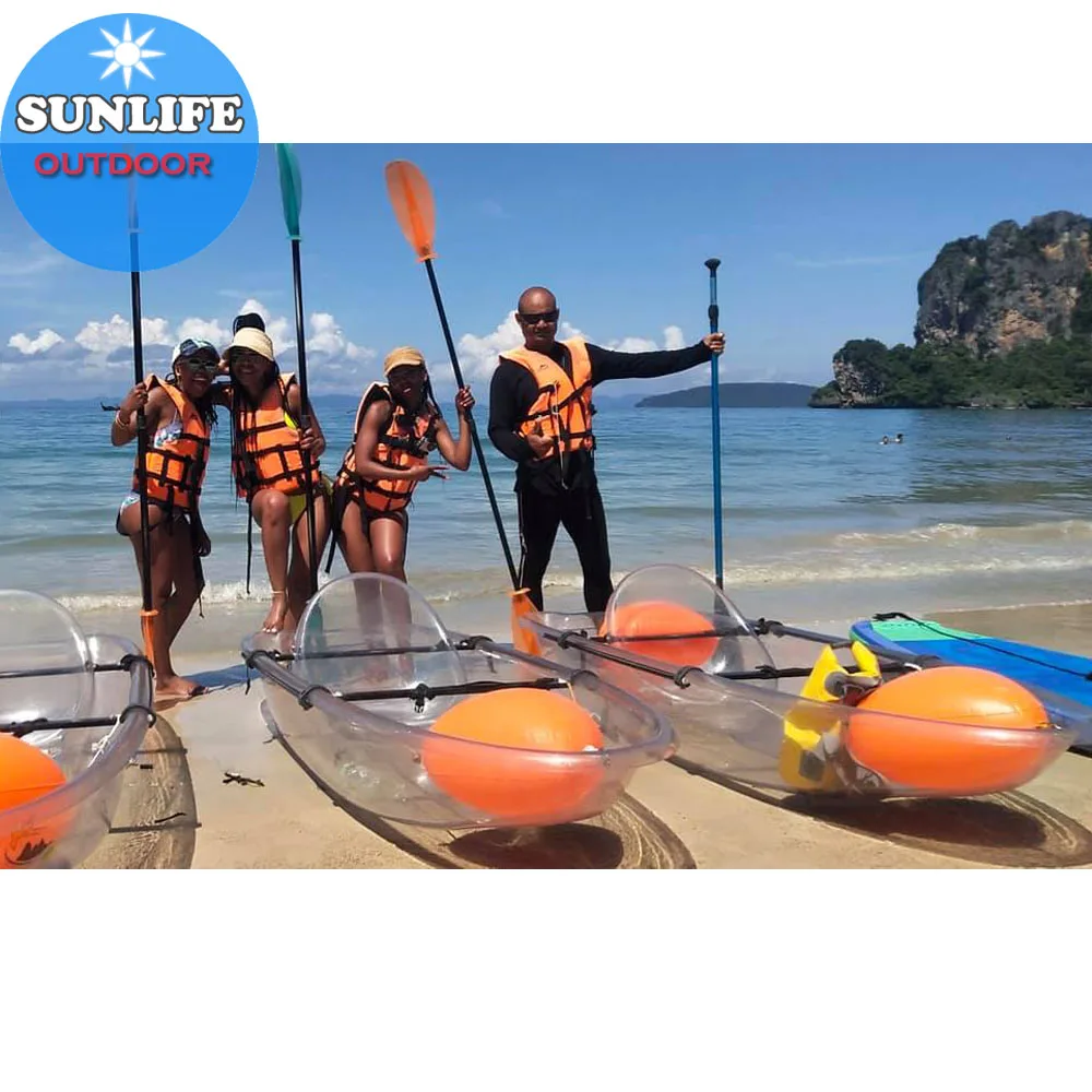 Sunlife CE Certificate PC Crystal Clear single Kayak canoe with 0range balance system