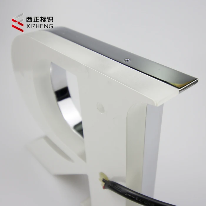 Оптовая продажа с фабрики-Прямые Индивидуальные крытый и открытый магазины коммерческая реклама 3D светодио дный знак из нержавеющей стали