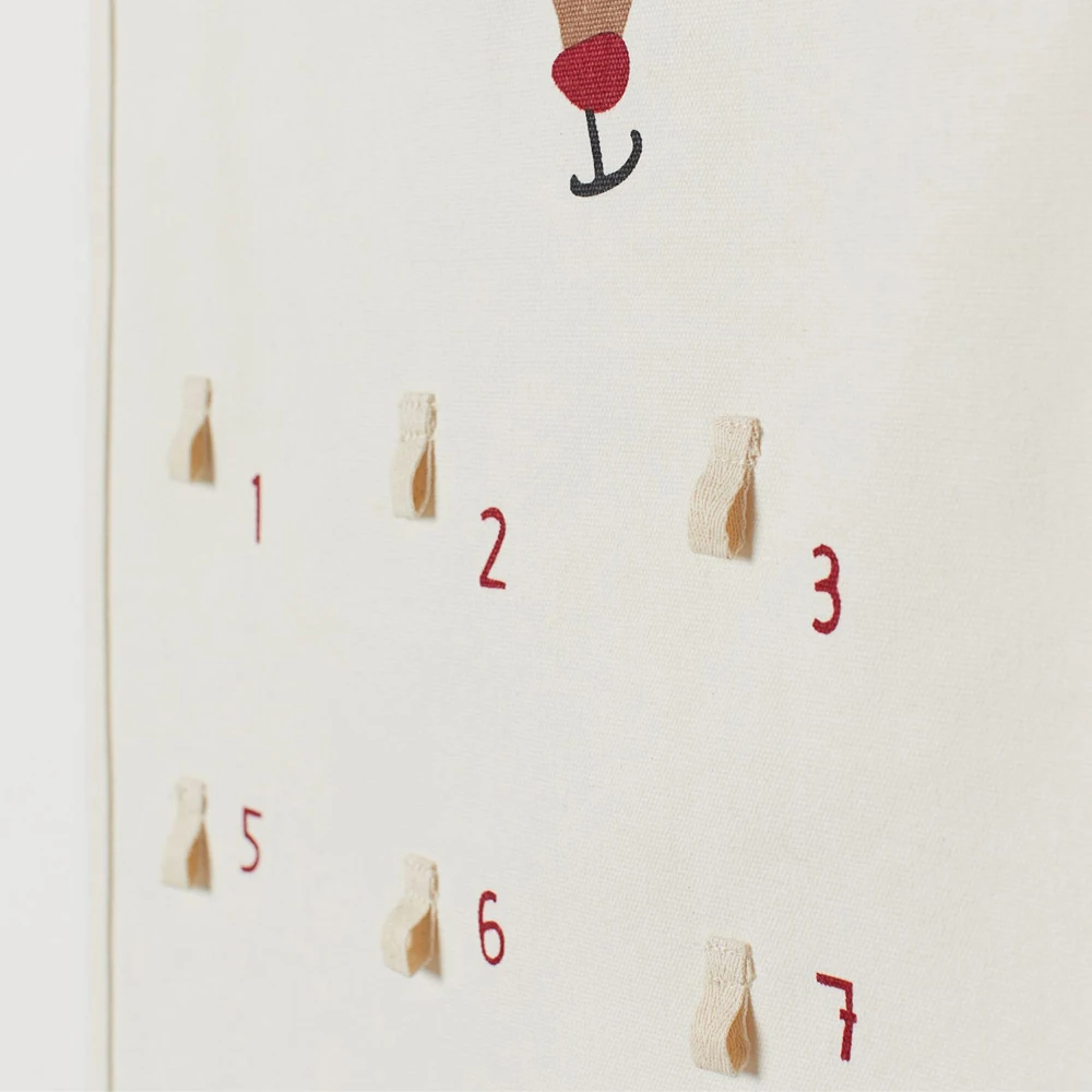 Wholesale Empty Christmas Reindeer Advent Calendar Reusable Christmas Advent Calendar 24 Days