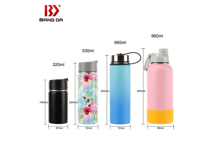 Portable Stainless Steel Thermal Vacuum Sports Double Wall Water Bottle