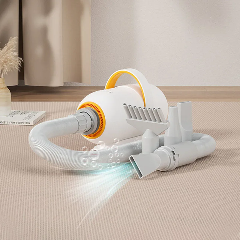 2800W Stepless Speed Pet Hair Dryer Blow & Vacuum 2 in 1 Hot and Cold Adjustable with 4 Nozzles 1 Dog Grooming Bruch 1 Pet Towel