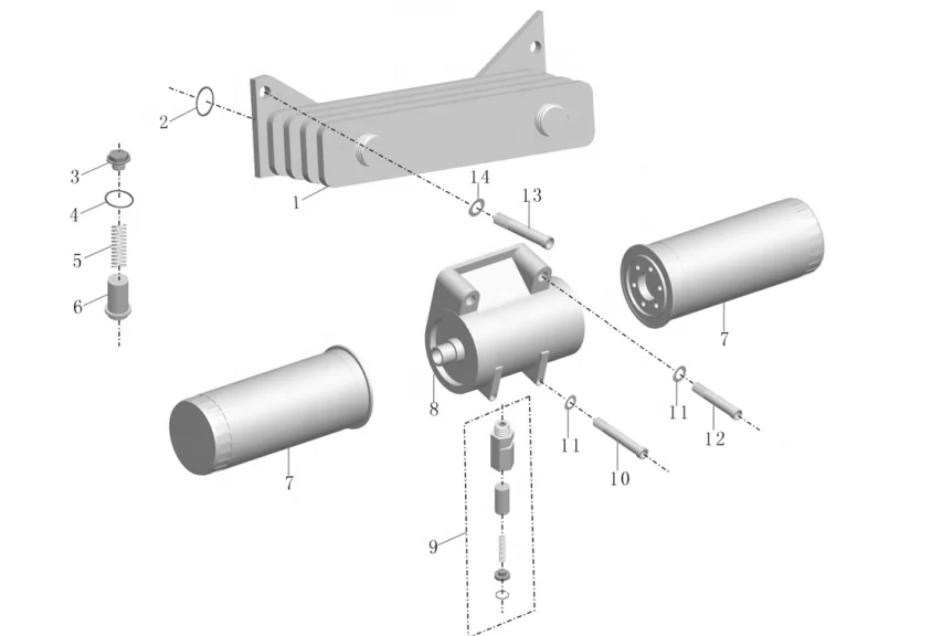 Heavy truck 10 ton cargo spare parts VG1540080211 F3000 fuel filter assembly sinotruck howo 371 spare parts
