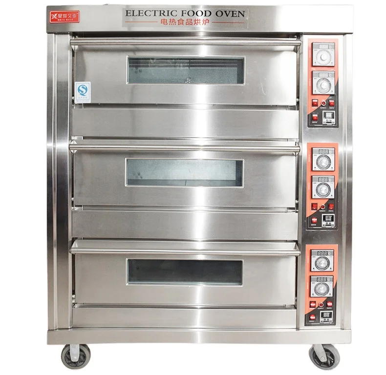 commercial baking electric oven pizza bakery ovens for bakery electric pizza cake oven electric gas 3layer 3deck 9deck
