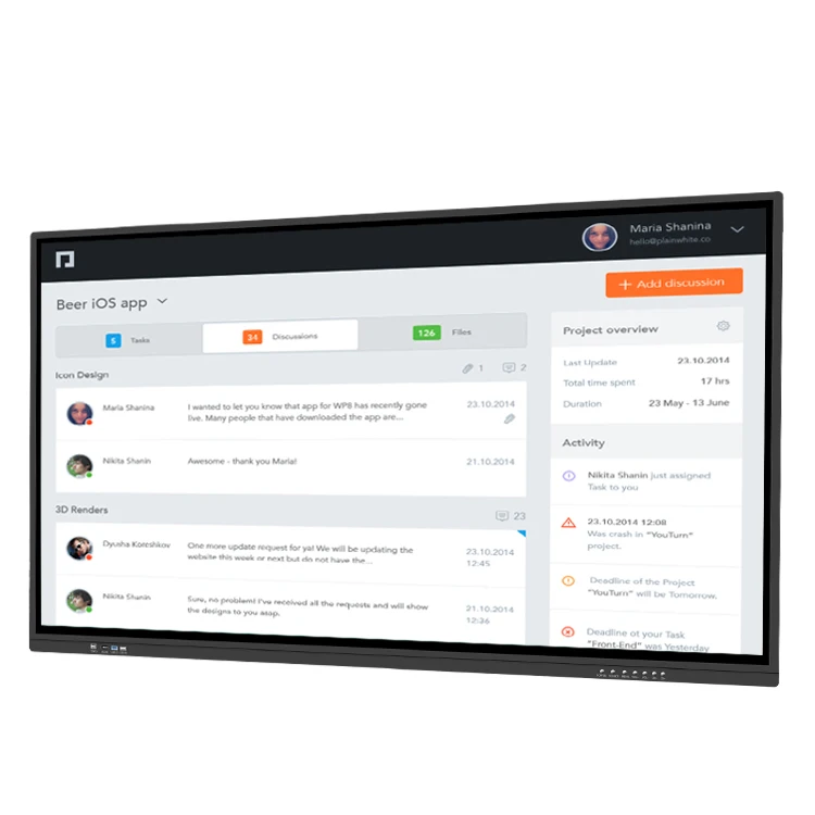 Smart class 75 inch no projector pen / finger touch portable usb wireless interactive digital whiteboard price