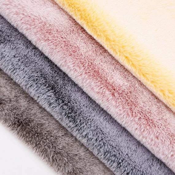 Wholesale Soft Luxury Faux rabbit fur Fabric Encrypted And Thickened Imitation Rabbit Fur Fluffy Comfortable Faux fur Fabric