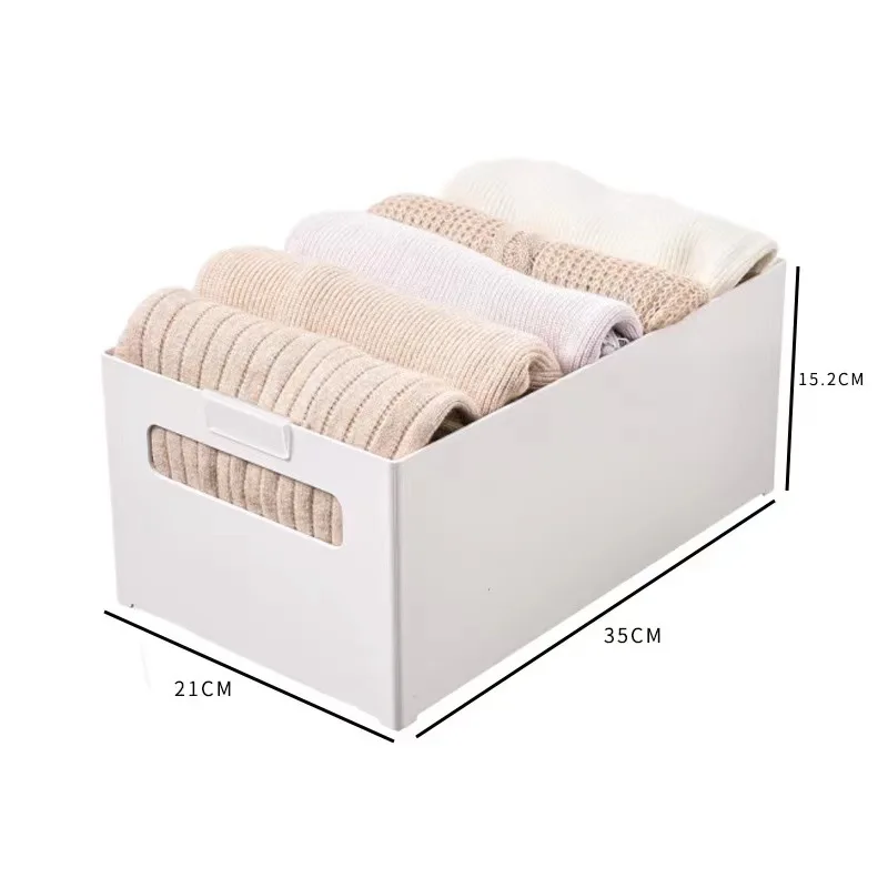 Priced to Sell Stackable Organizer Bins For Kitchen Front Open Plastic Storage Basket Multi-purpose Storage Box With Handle