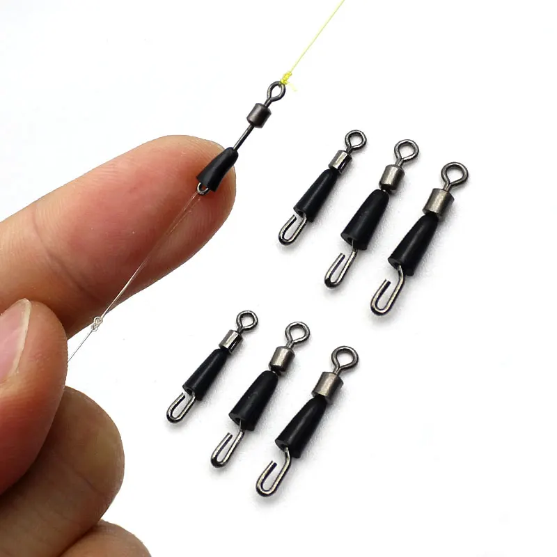 Аксессуары для ловли карпа, шариковый подшипник, быстросменный поворотный Рыболовный соединитель для метод фидера, поворотная защелка для ловли карпа