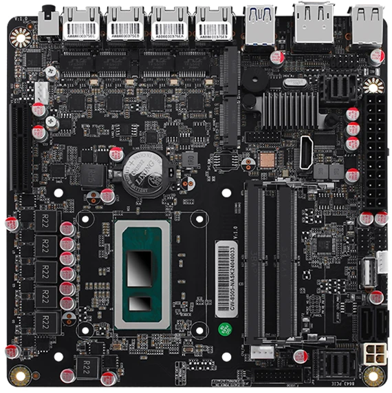 Материнская плата i5-12450H 6 отсека NAS 8505 Макс * NVMe SATA3.0 1 PCIEx4 4 l i226-V 2 5 г DDR5 брандмауэр маршрутизатор Mini ITX материнская
