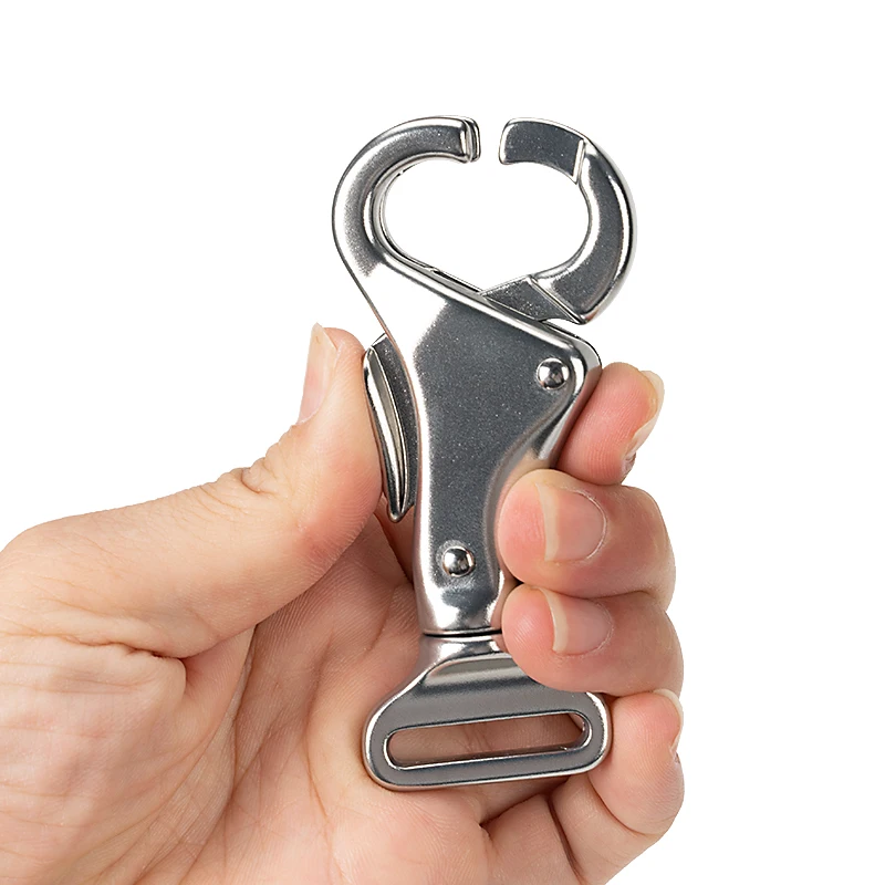 Champion High quality Aluminum alloy pet leash hook rotating metal swivel webbing hook  4kN dog leash quick release buckle one h