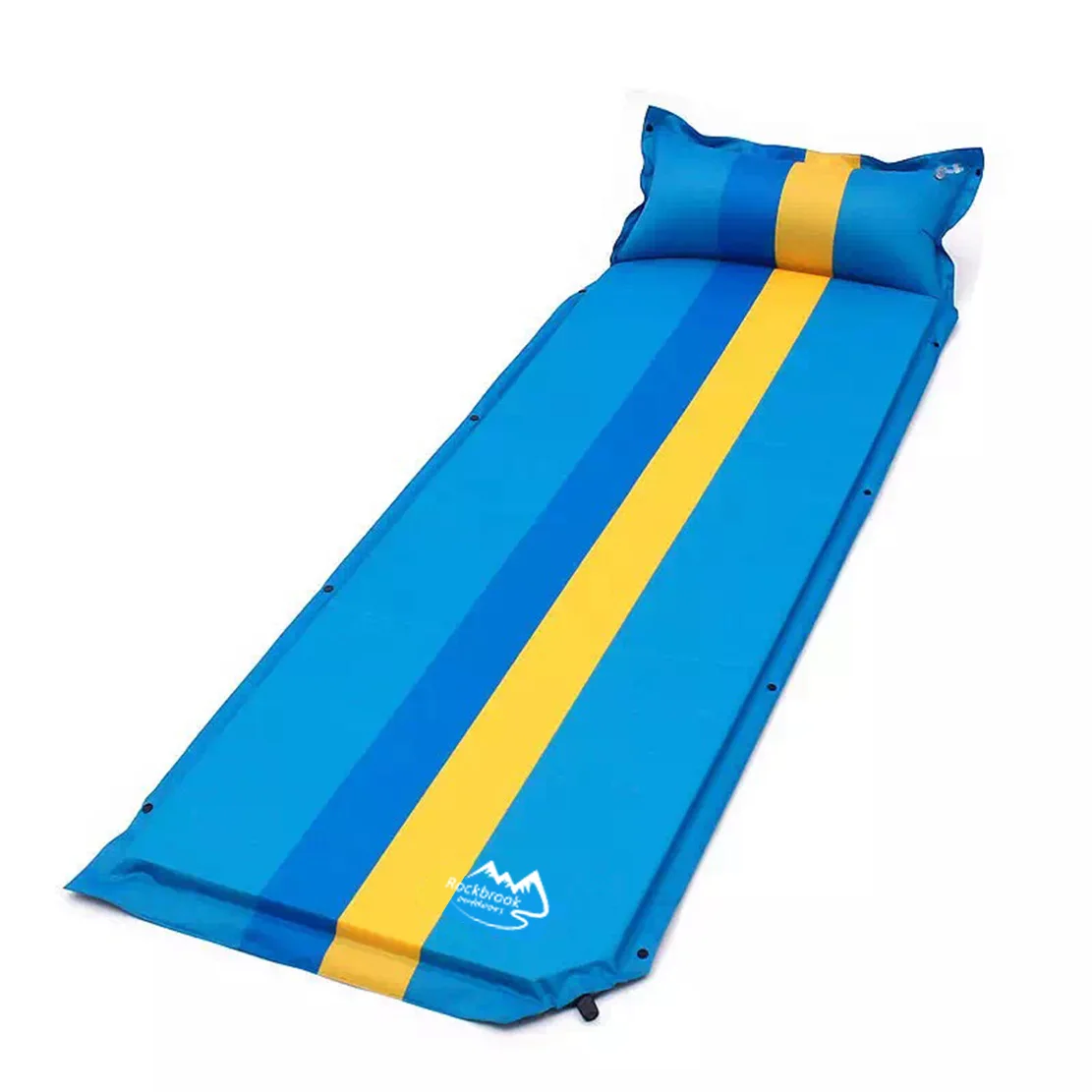 Custom Backpacking Hiking PVC Roll Outdoor Mat Folding Mattress With Pillow Insulated Self Inflating Sleeping Pad for Camping