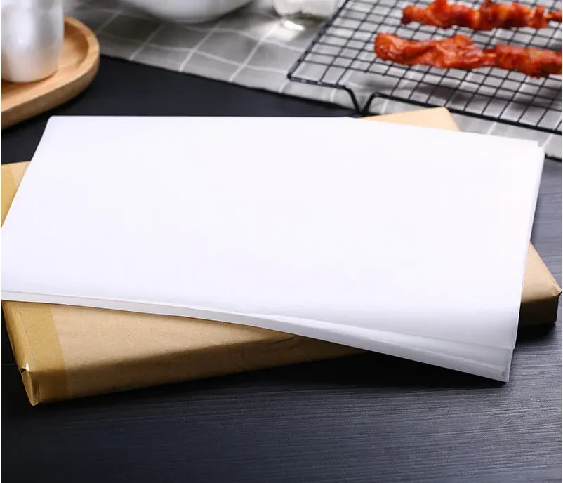 Silicone paper sheets 40g  shenzhen food Greaseproof Barbecue paper  parchment silicone paper