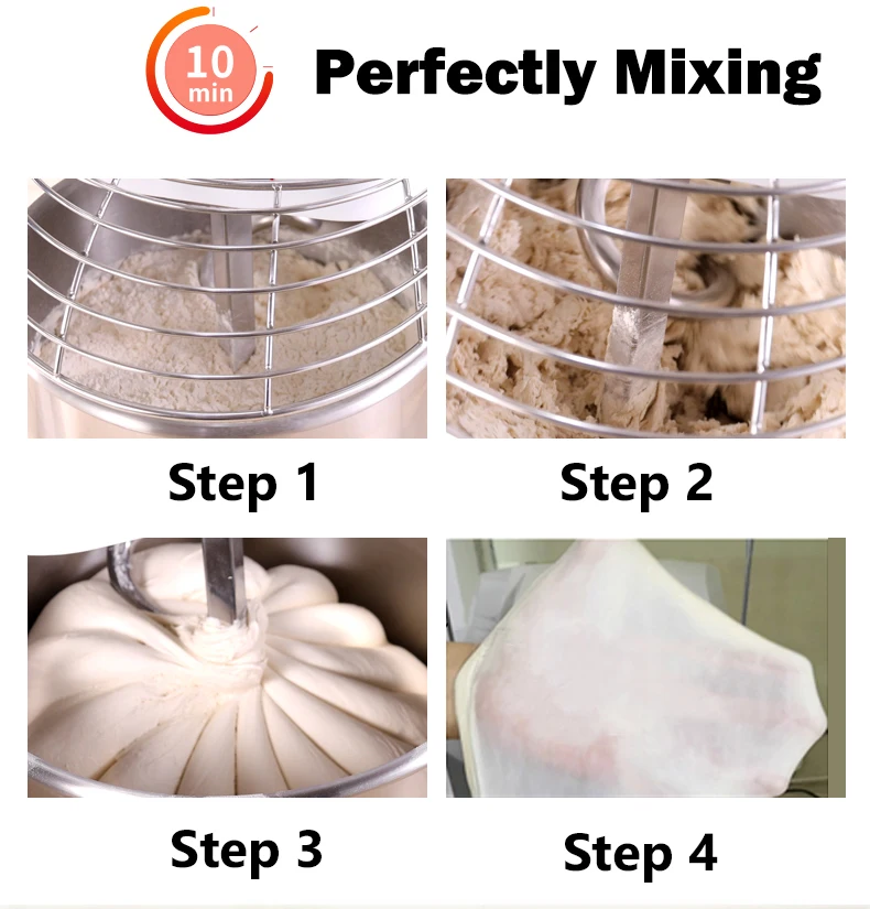 Supertise China 50kg flour capacity 130L Spiral Dough Mixer Bread Making Machine Bakery Equipment With CE