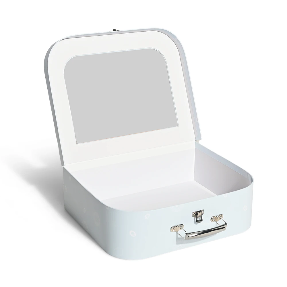 Recyclable Custom Design Rigid Kid Toy Packaging Box Luxury Cardboard Suitcase Gift Box With Transparent Windows