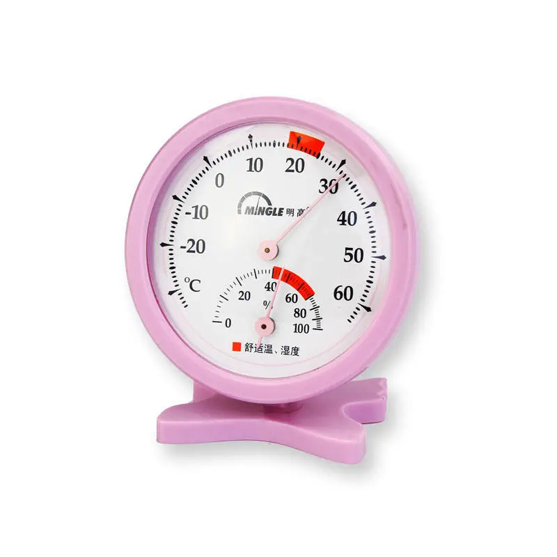 Hot Sale Cute Analog ThermoHygrometer Minimalist Thermometer Humidity Weather Station Home Decor Mini Tabletop Factory Supply