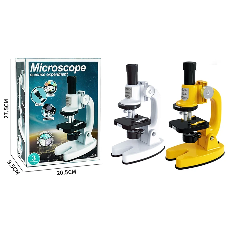 1200X Monocular Biological Microscope Set Science Educational For Student Simulation Microscope Toy Scientific Instruments