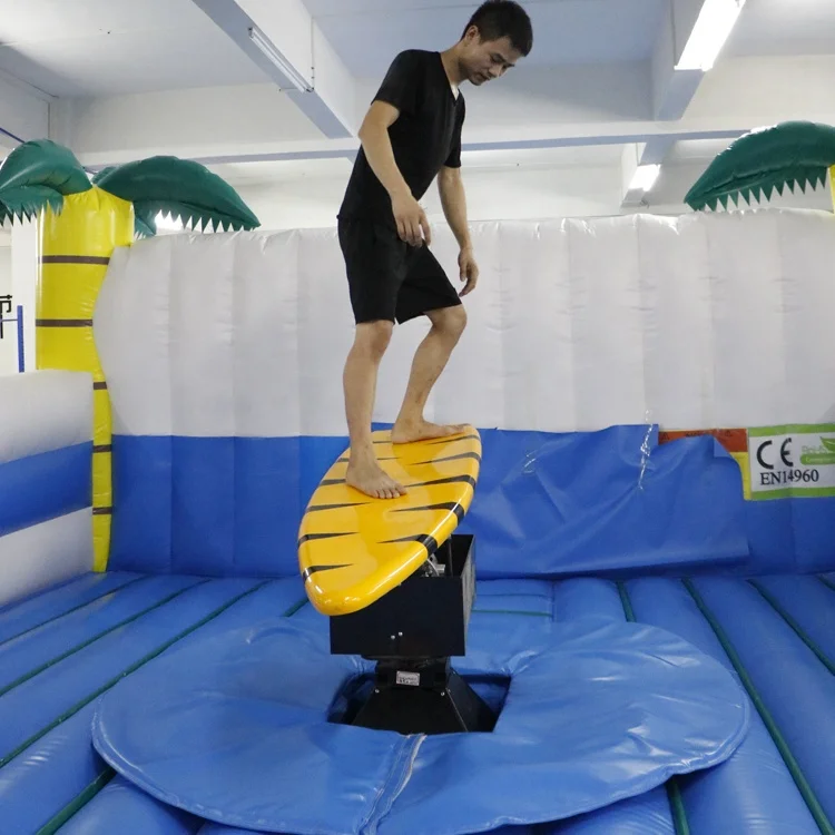 Wave Inflatable Party Single Surfing Machine Simulator Inflatable Mechanical Surfboard Rides