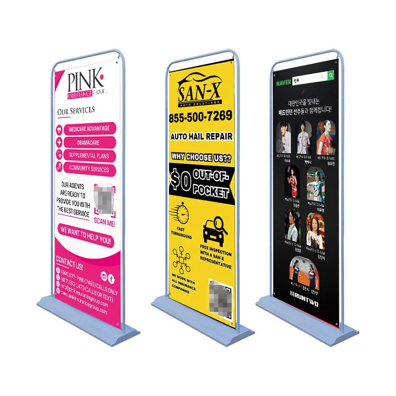 Портативная металлическая подставка-витрина в форме двери