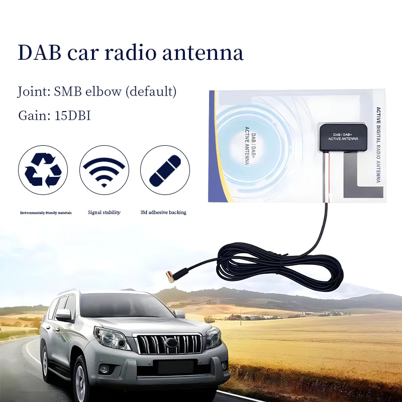High Quality Universal Car Active Radio AM FM DAB Antenna Car Radio Receiver Digital Audio Broadcasting DAB Antenna