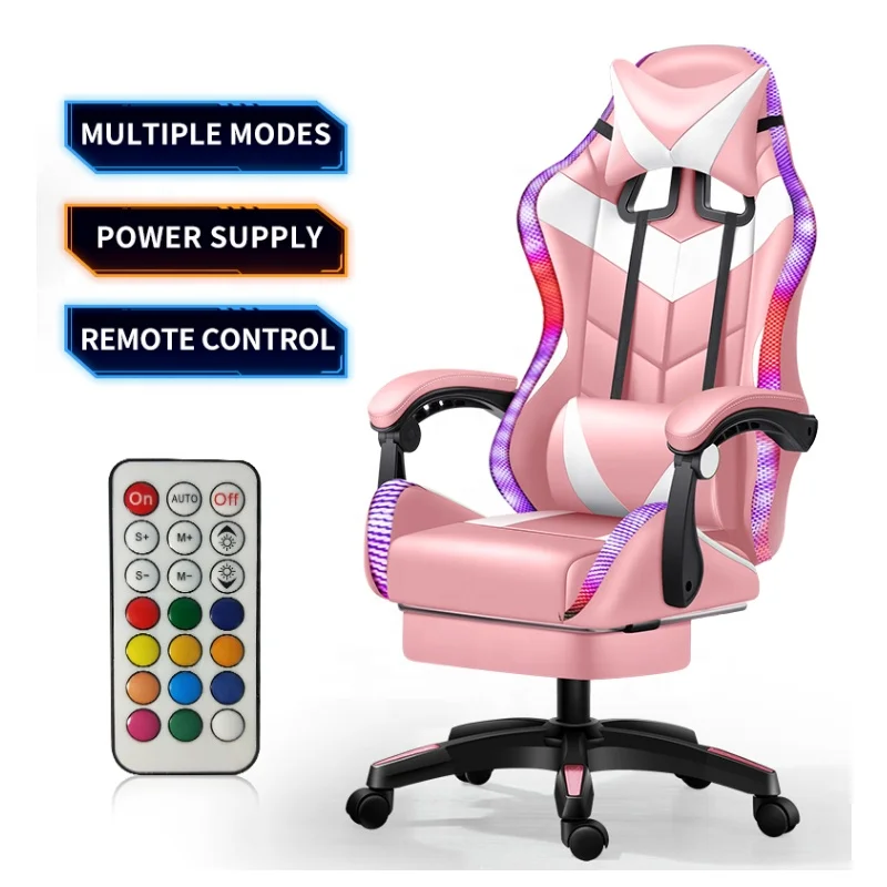 
 Pro silla pc игровые стулья компьютерный rgb gamer стул со светодиодными лампами и динамиками  