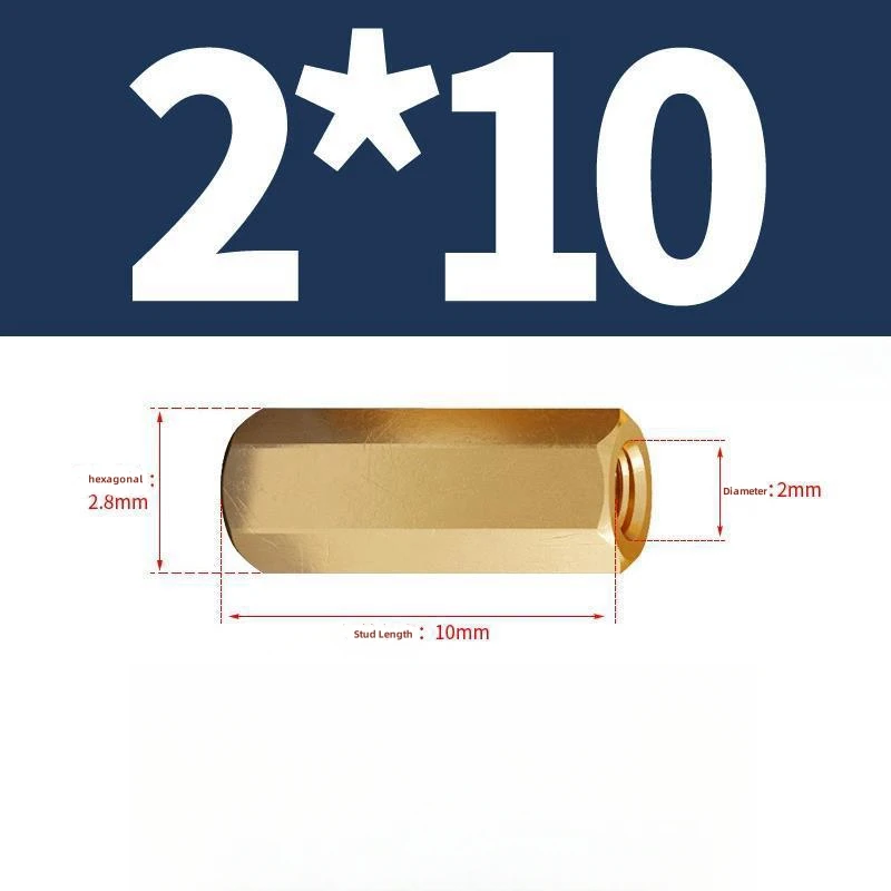 High Quality Brass Female to Female Standoff Spacer Brass Pillar Long Brass Hex Nut