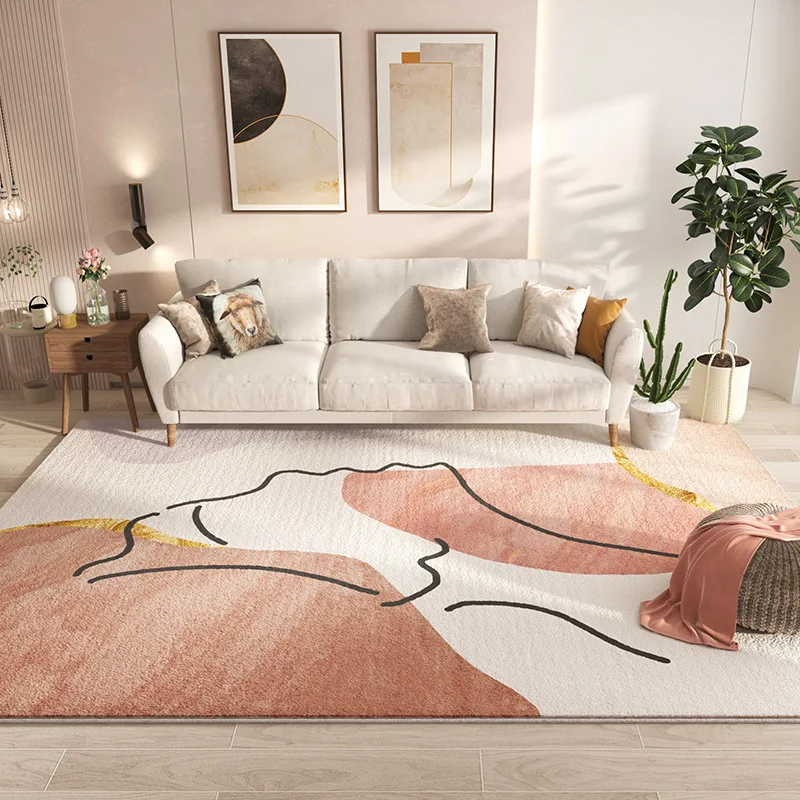 minimalist light luxury living room carpet geometric abstract modern home bedroom carpet area rug