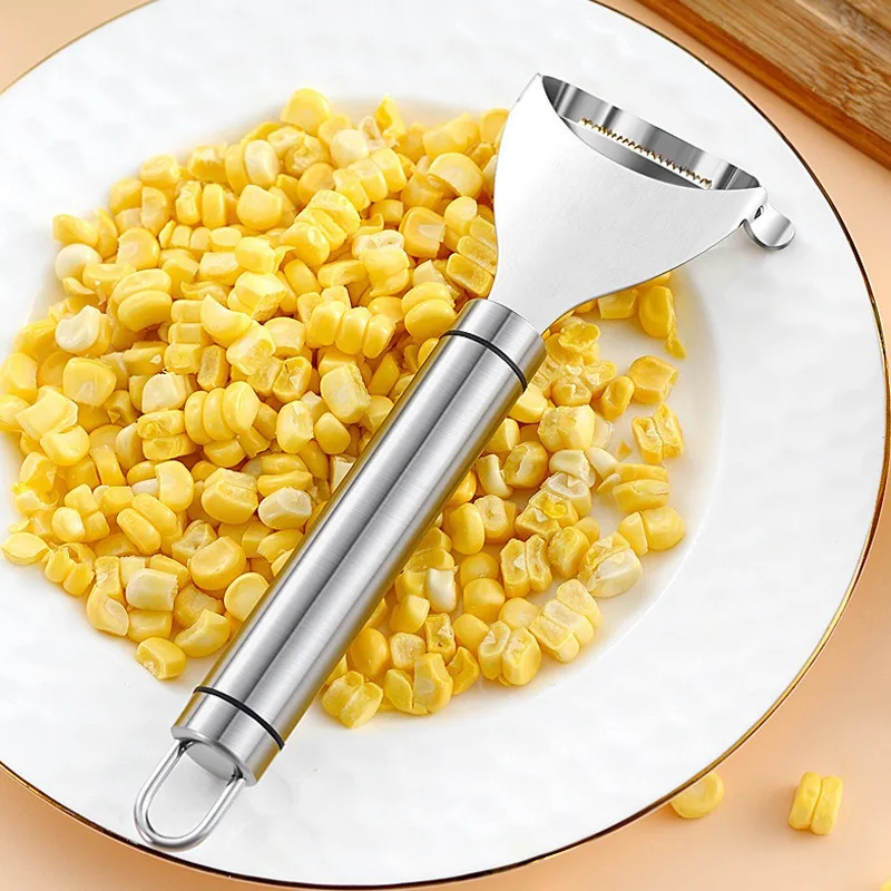 Manual Stainless Steel Corn Thresher Kerneler Fruit & Vegetable Tools with Kitchen Gadgets Accessories Peeling Vegetables Fruits