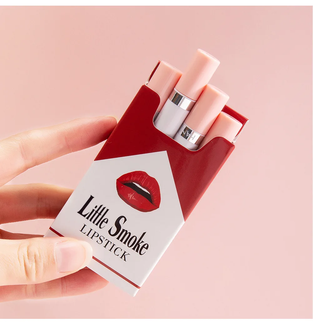 Wholesale OEM Cosmetic Makeup Vendor Long Lasting Waterproof Cigarette Lip Stick Set Private Label Lipstick