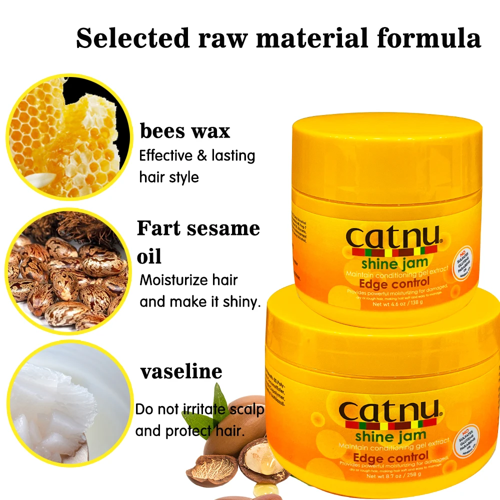 OEM Private Label Wholesale Best Selling Strong Hold Edge Control Men Women Shine Jam Hair Pomade