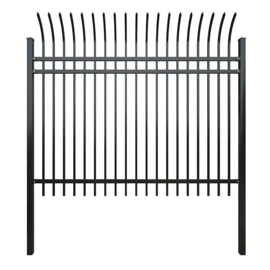Ornamental Removable Wave Style Aluminum Security Fence Panels Alodized Construction for Home Use Sleek Curved Barrier