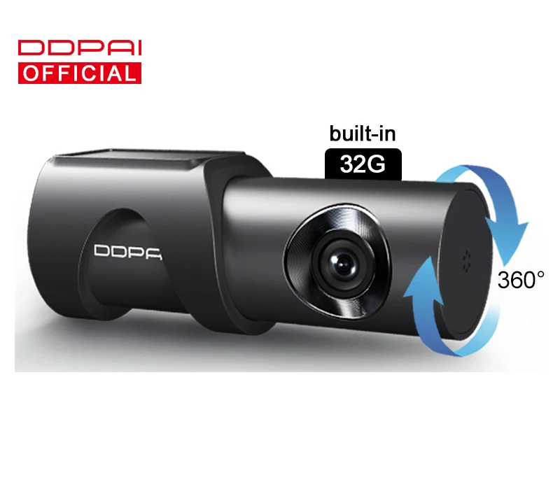 
English Version DDPAI Mini 3 Car Cam Built-in 32GB Free Wifi 1600P HD G-Sensor car dvr camera Ddpai mini3 