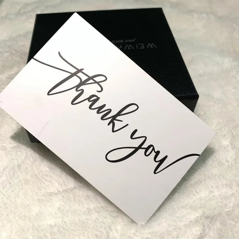 
Bulk Production Gold Foil Stamp Greeting Cards,Thank You Order Cards With Logo 