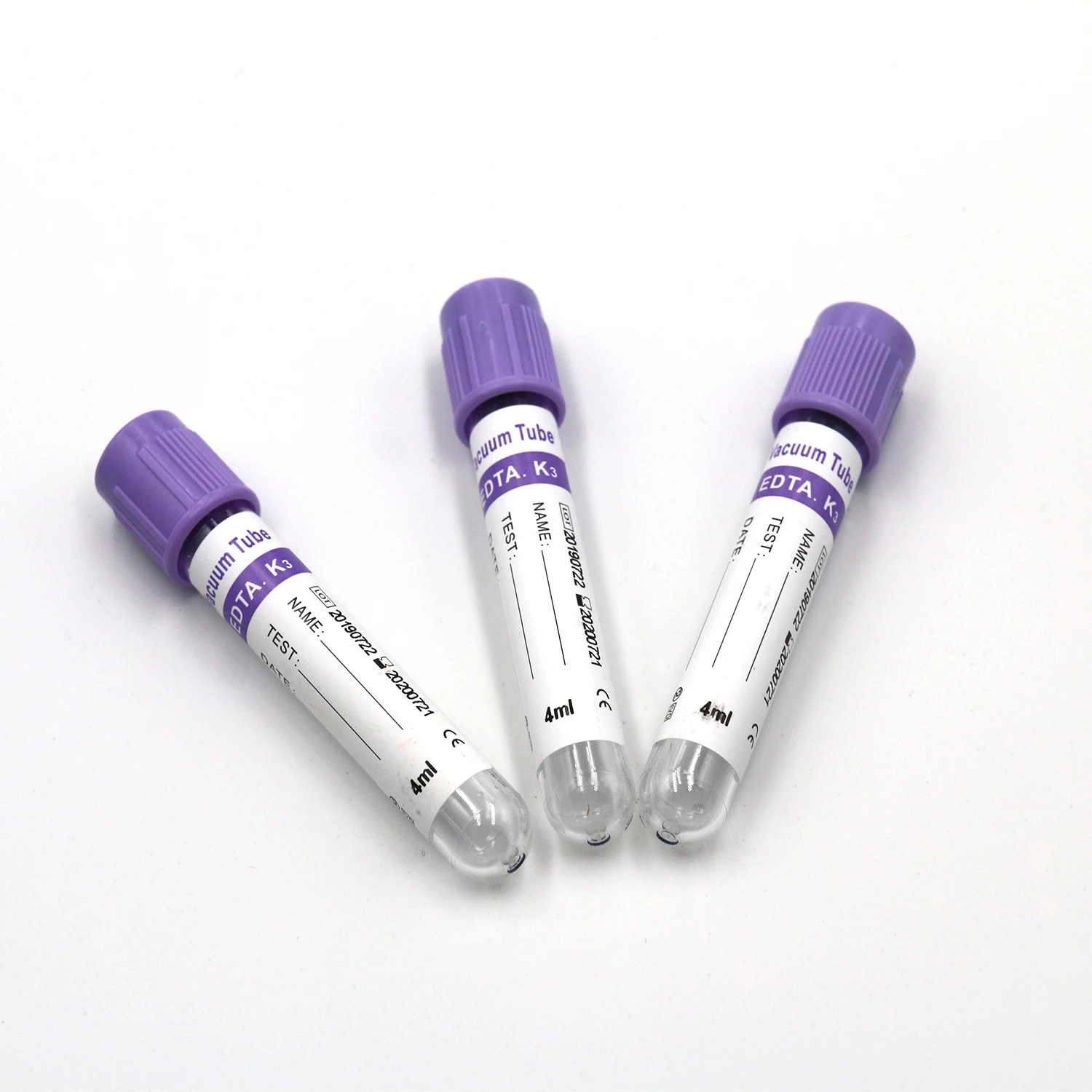 Вакуумные трубки для сбора крови EDTA K2K3