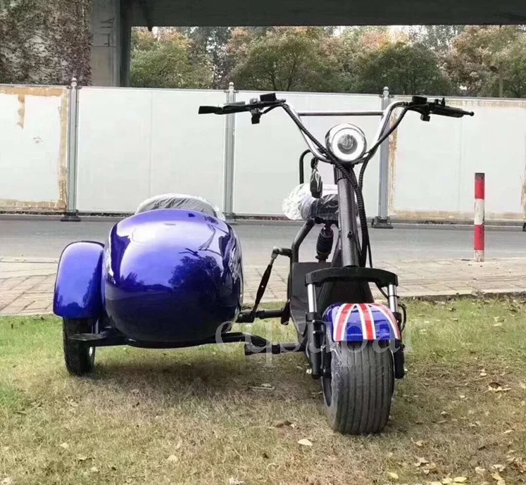 15*6 inch wide tires aluminum wheels three wheels citycoco scooter with side car