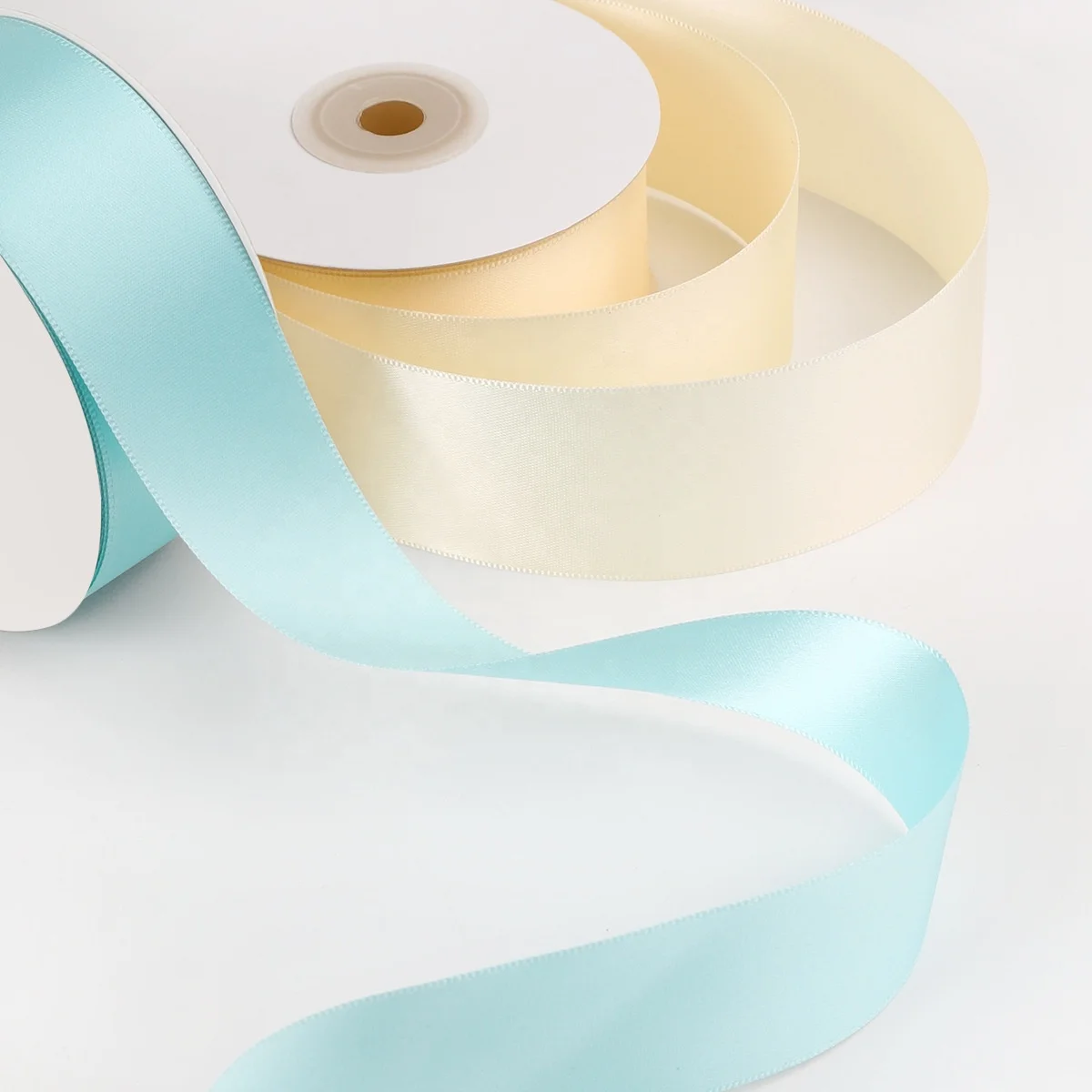 Manufacture Luxury 100 yards per roll Custom Wholesale Gift Packing Custom Plain 196 Colors Polyester Satin Ribbons