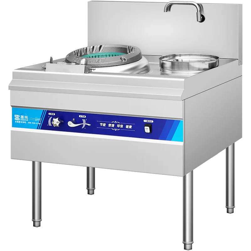 Stainless Steel 4-burner Gas Stove Popular Industrial Gas Stove 2 Burner Stand feet Commercial Gas Stove For Wok