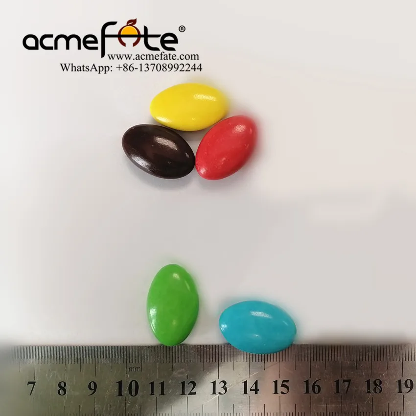 Halal compound Oval/almond shape chocolate candies chocolate beans dragee chocolate button supplier