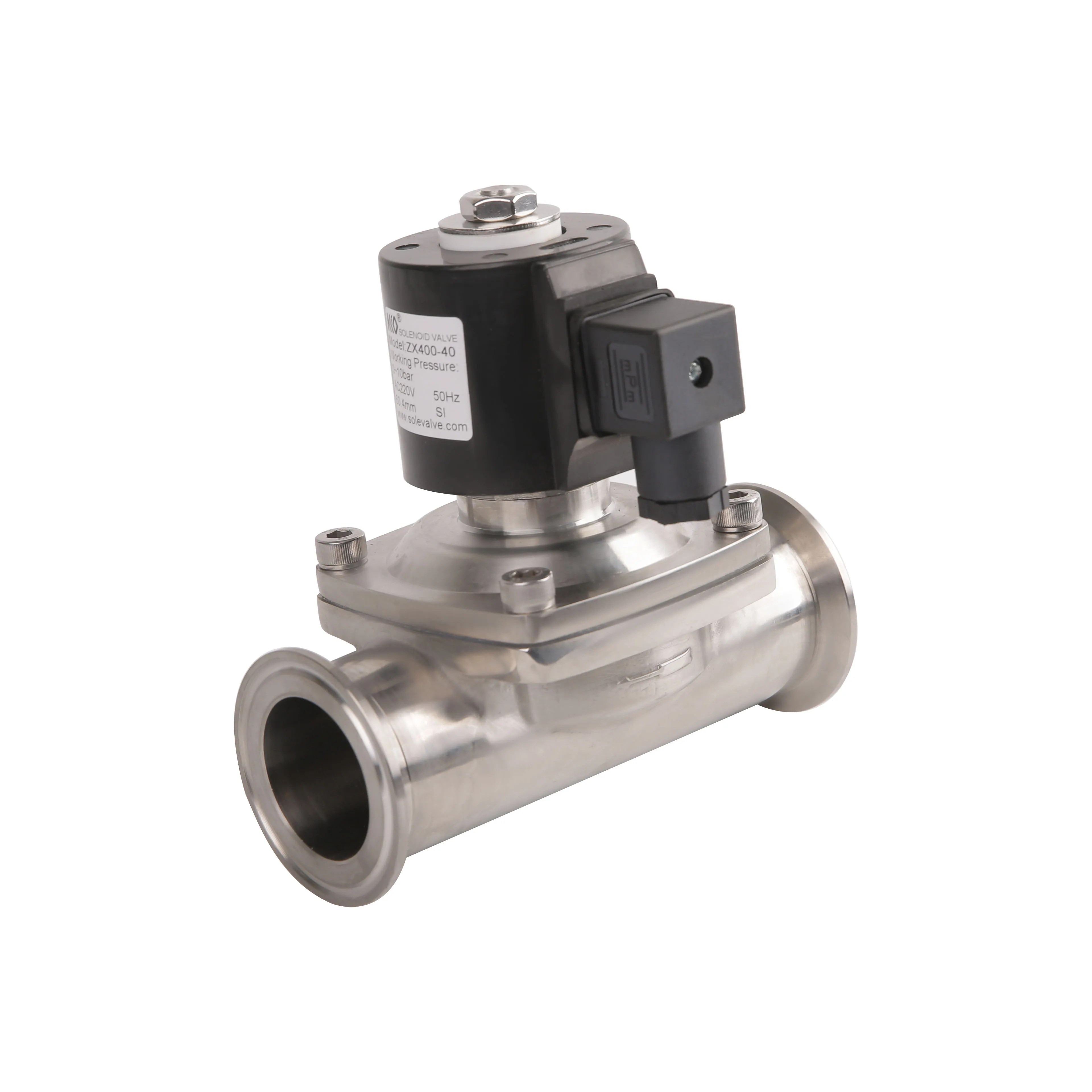 Wholesale price 25mm 50.5mm 64mm port size solenoid valve 304 stainless steel Tri Clamp solenoid valve