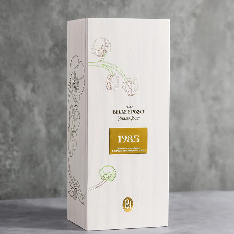 Custom High-End Solid Wood Wine Box Sliding Open Cover Design Wine Packaging Single Bottle Wooden Wine Box For Gift