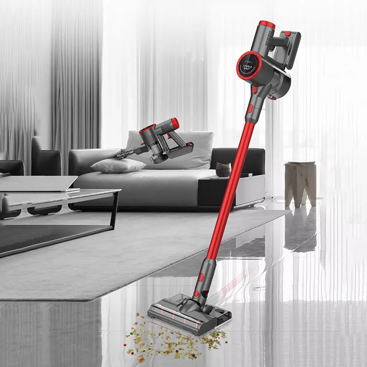 Factory Direct  Low Noise 2 In 1 BLDC LED Display Cordless  Battery Detachable Vacuum Cleaner Made In China