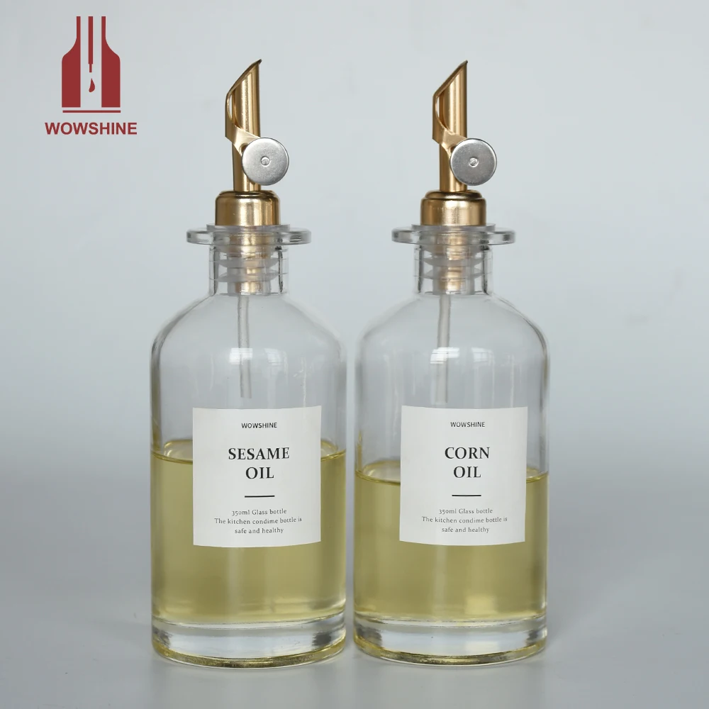 Wowshine Patent Item Weighted Aluminum Pourers Auto Flip Olive Oil Dispenser Spout Balsamic Vinegar Pour Spouts