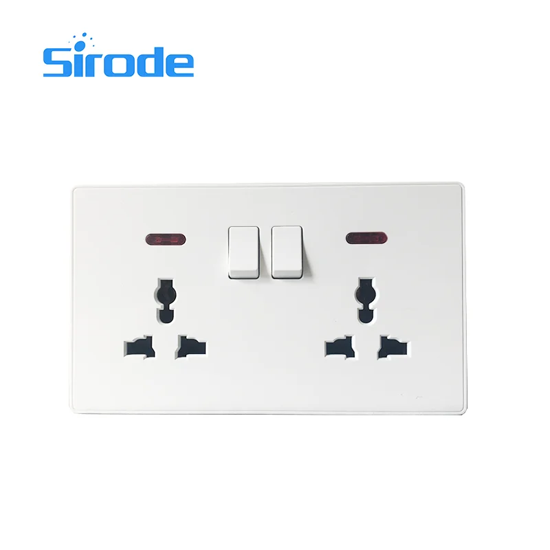 Sirode 5 pin Британский стандарт переключила гнездо с неоновым звездным свечением настенная розетка маленькая кнопка; Лидер продаж; Оптовая продажа от