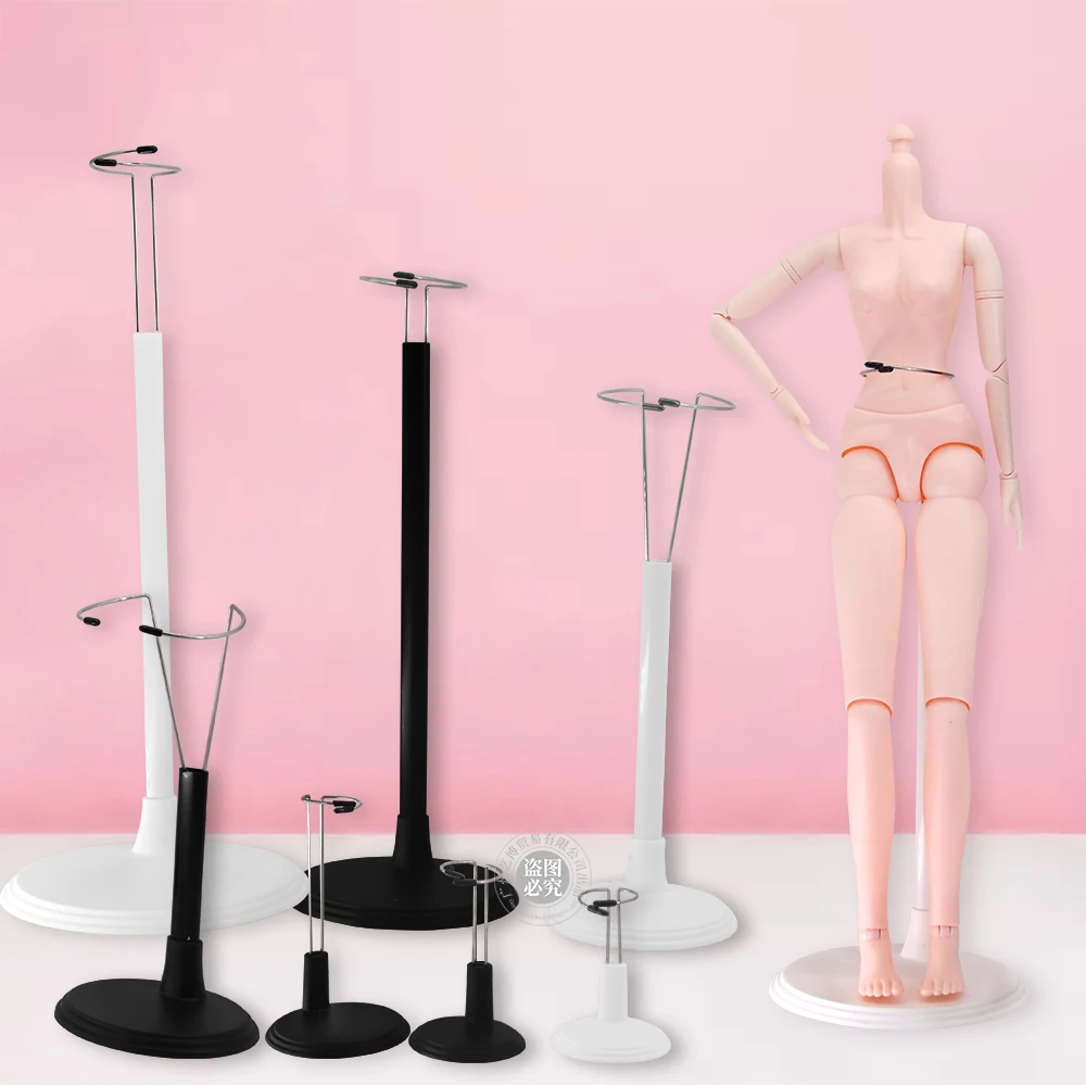 doll height 60cm 30cm 16cm support base stainless steel telescopic waist movable model long support frame