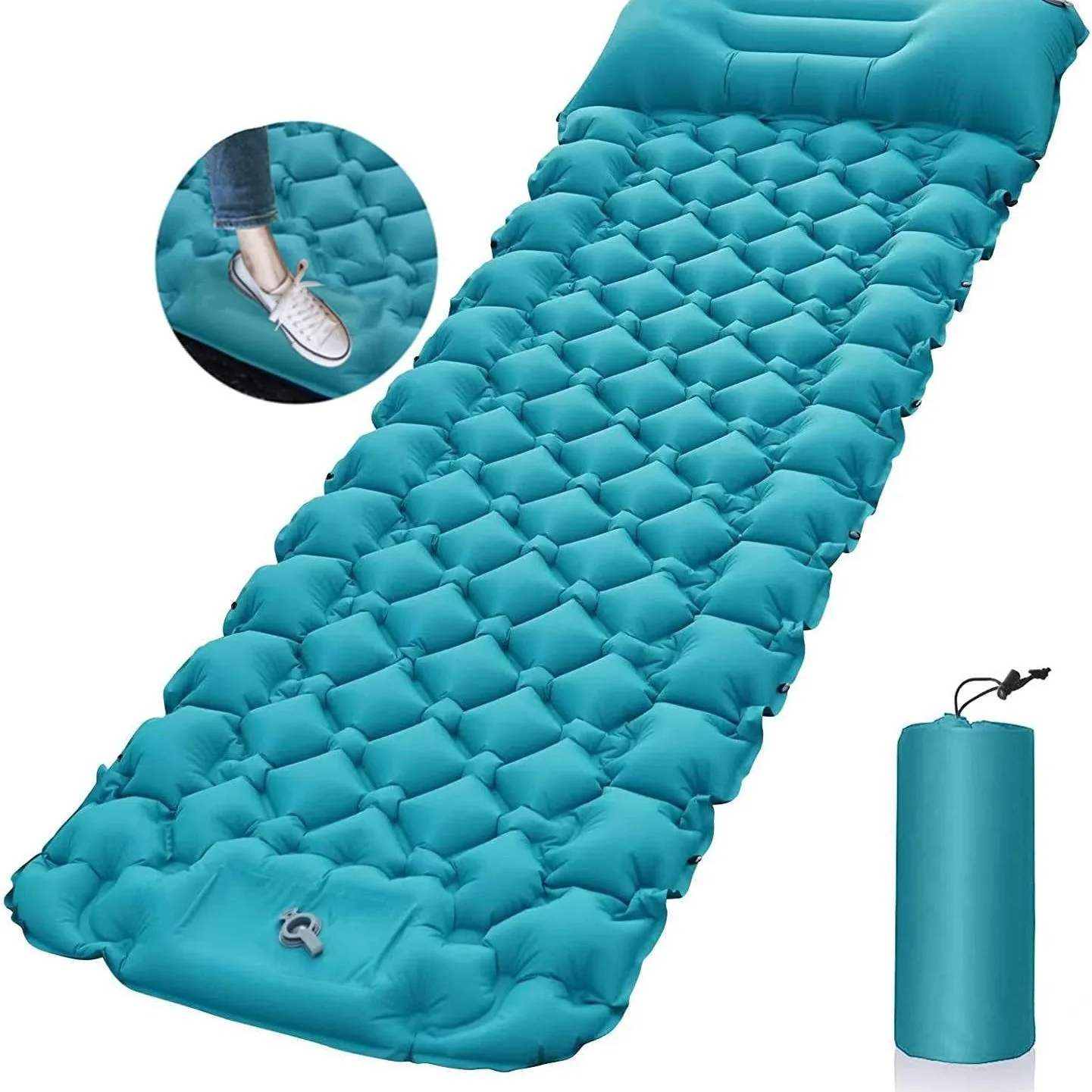 Factory Directly Hot Sale  Foot Inflating Connectable  Camping Mat for Hiking Sleeping Pad of Mountain Climbing