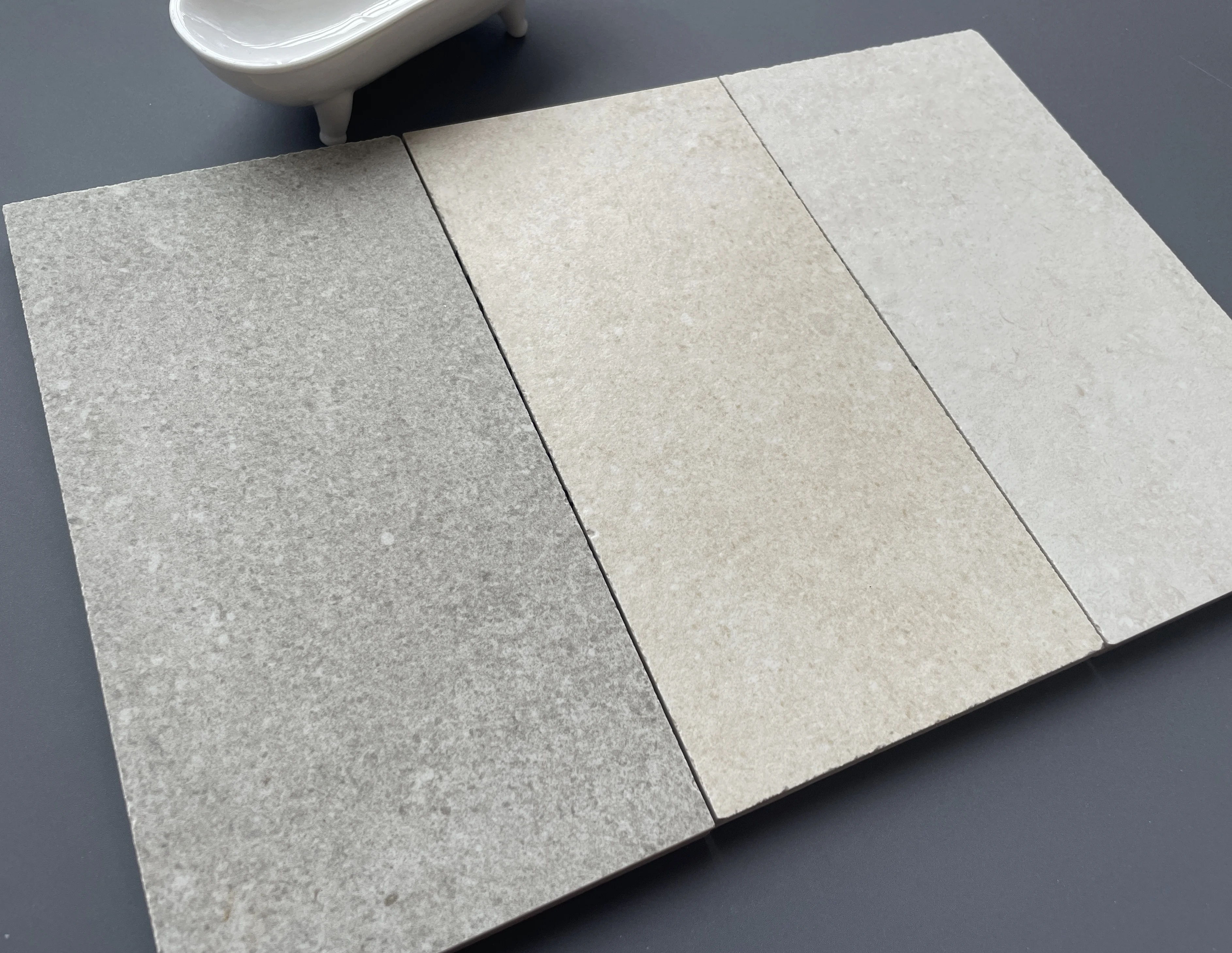 600 x 600 mm Stone Gray Porcelain Anti Slip Full Body Tiles for Bathroom and Pool Decking Floor Tile