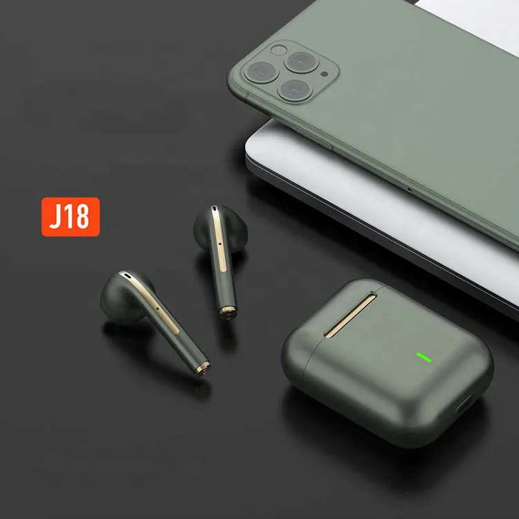 TWS Wireless Headphones J18 In Ear Buds Wireless Earphones with Microphone Waterproof Gaming Headset for Mobile Phone Earbuds