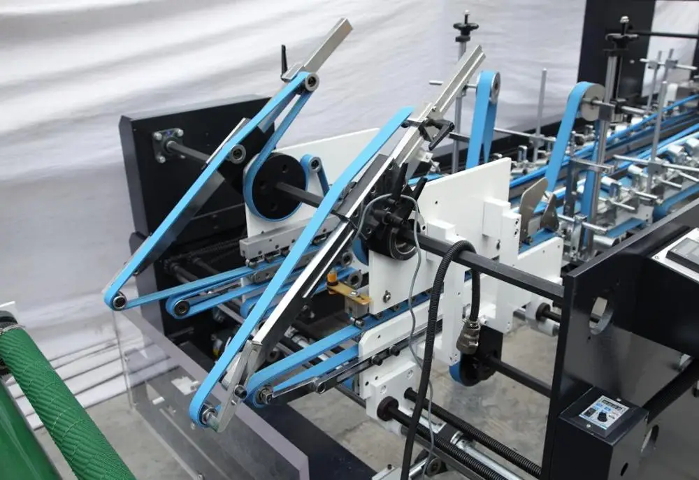 high speed crash lock bottom corrugated carton A/B/E Flute making folder gluer machine (GK-P1200-BL)