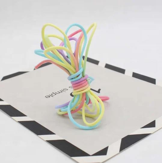 Manufacturer wholesale different colors round 3mm elastic band for disposable facial mask earloop