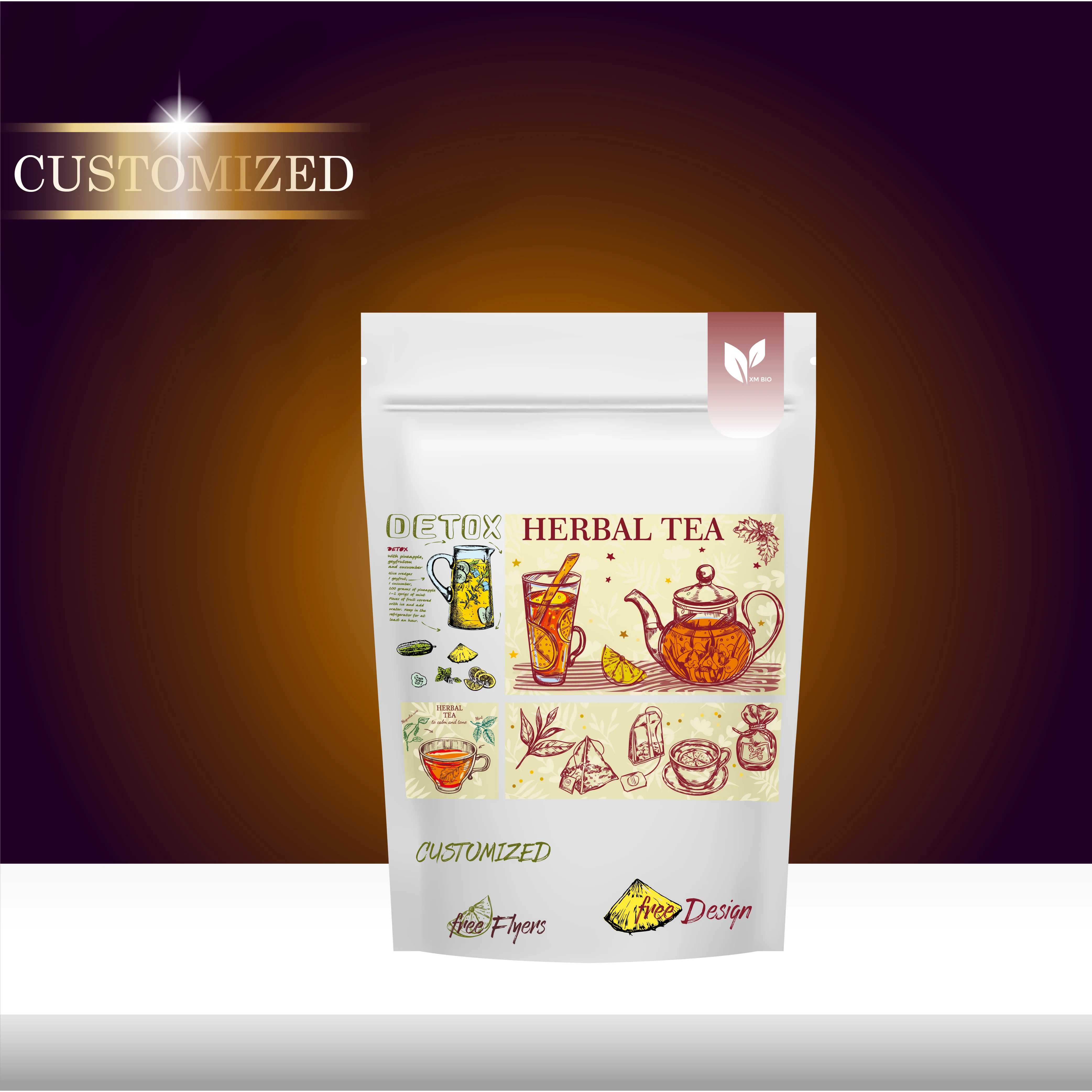 Private Beauty Herbal Tea With Hibiscus And Rosehip Skin Glow Tea For Inner Glow