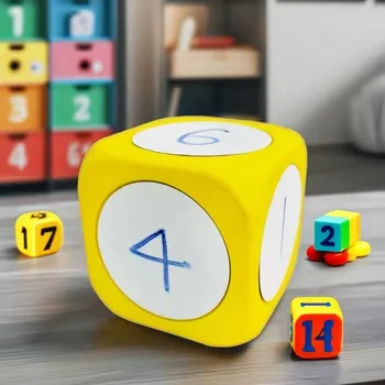 Dry erasable foam color cube teaching aids for kids education foam custom Dice