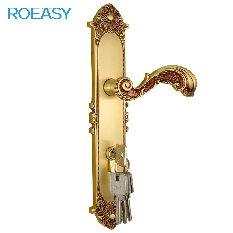  ROEASY латунный материал розово-золотая ручка дверной замок для homeGD-
